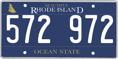 RI license plate 572972