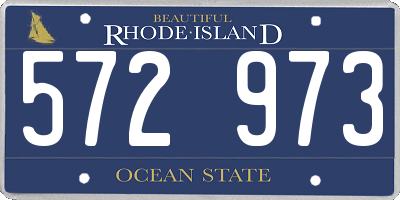 RI license plate 572973