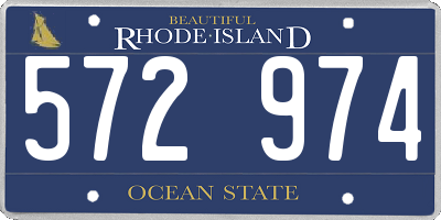 RI license plate 572974