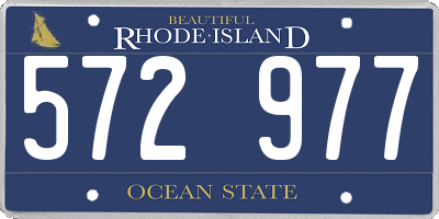 RI license plate 572977
