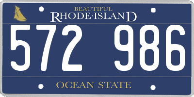 RI license plate 572986