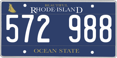 RI license plate 572988