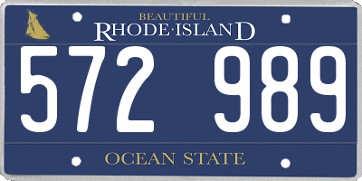 RI license plate 572989