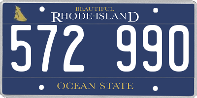RI license plate 572990