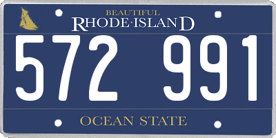 RI license plate 572991