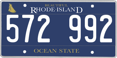 RI license plate 572992