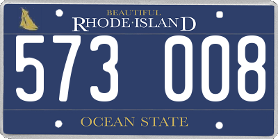 RI license plate 573008