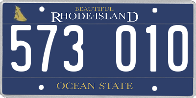 RI license plate 573010