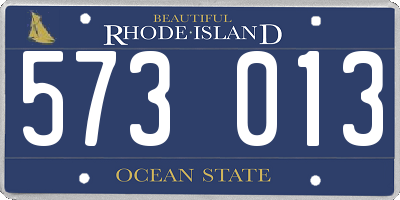 RI license plate 573013