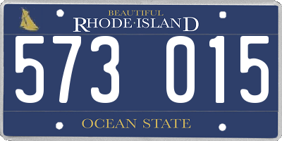 RI license plate 573015