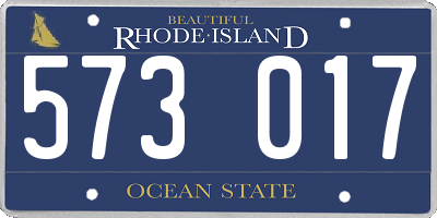 RI license plate 573017