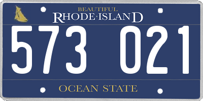 RI license plate 573021