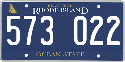 RI license plate 573022