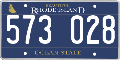 RI license plate 573028