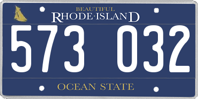 RI license plate 573032