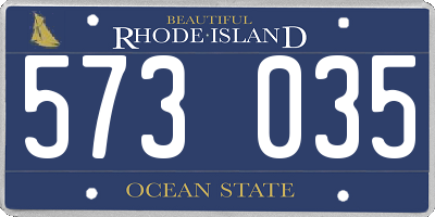 RI license plate 573035