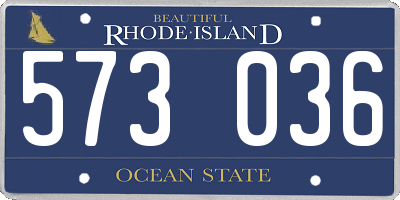 RI license plate 573036