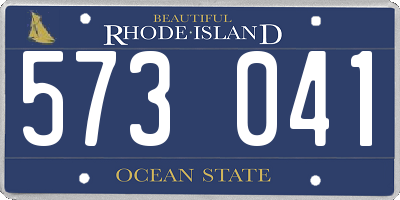 RI license plate 573041