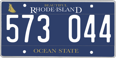 RI license plate 573044