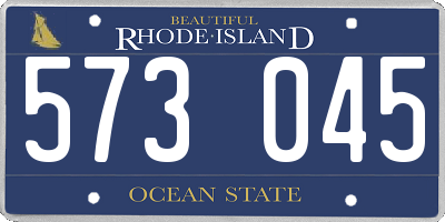 RI license plate 573045