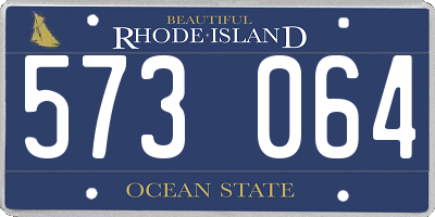 RI license plate 573064