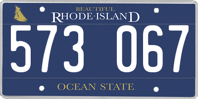RI license plate 573067