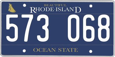 RI license plate 573068