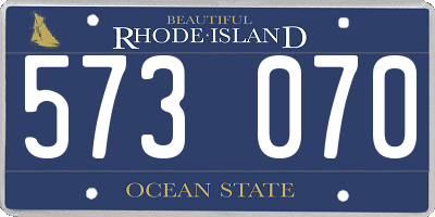 RI license plate 573070