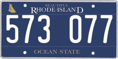 RI license plate 573077