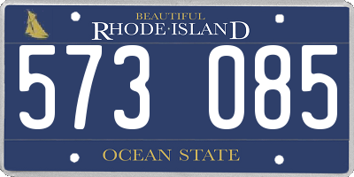 RI license plate 573085