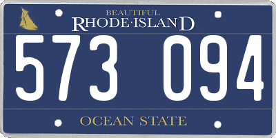 RI license plate 573094
