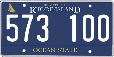 RI license plate 573100