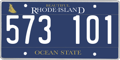 RI license plate 573101