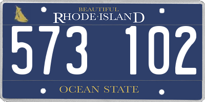 RI license plate 573102