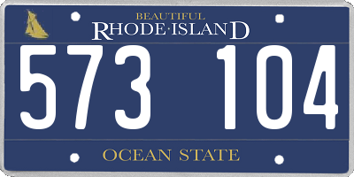 RI license plate 573104