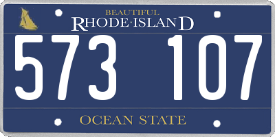 RI license plate 573107