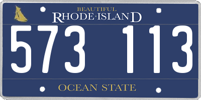 RI license plate 573113