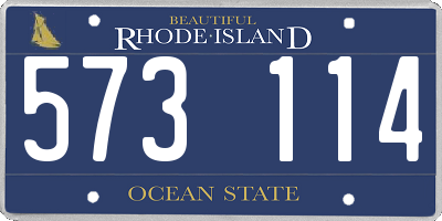 RI license plate 573114