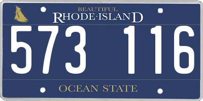 RI license plate 573116