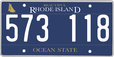 RI license plate 573118