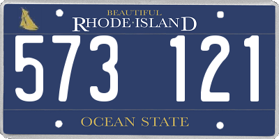 RI license plate 573121