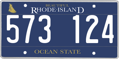 RI license plate 573124