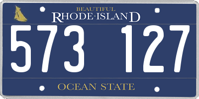 RI license plate 573127