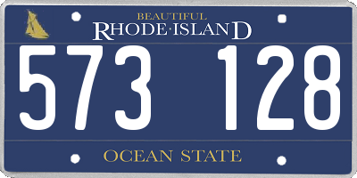 RI license plate 573128