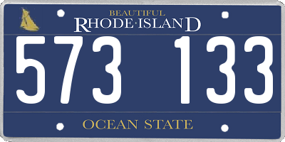 RI license plate 573133