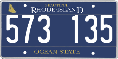 RI license plate 573135