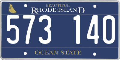 RI license plate 573140