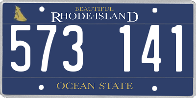 RI license plate 573141