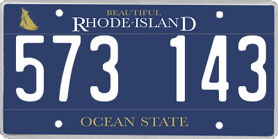 RI license plate 573143