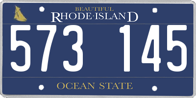 RI license plate 573145